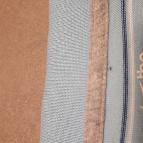 Vintage Nike Light/Sky and Navy Blue and White Stripped Polo/Golf Shirt - Picture 13 of 17